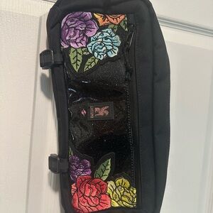 Chrome Industries Rio Collab Mini Kadet Embroidered Floral Black Glitter Sling